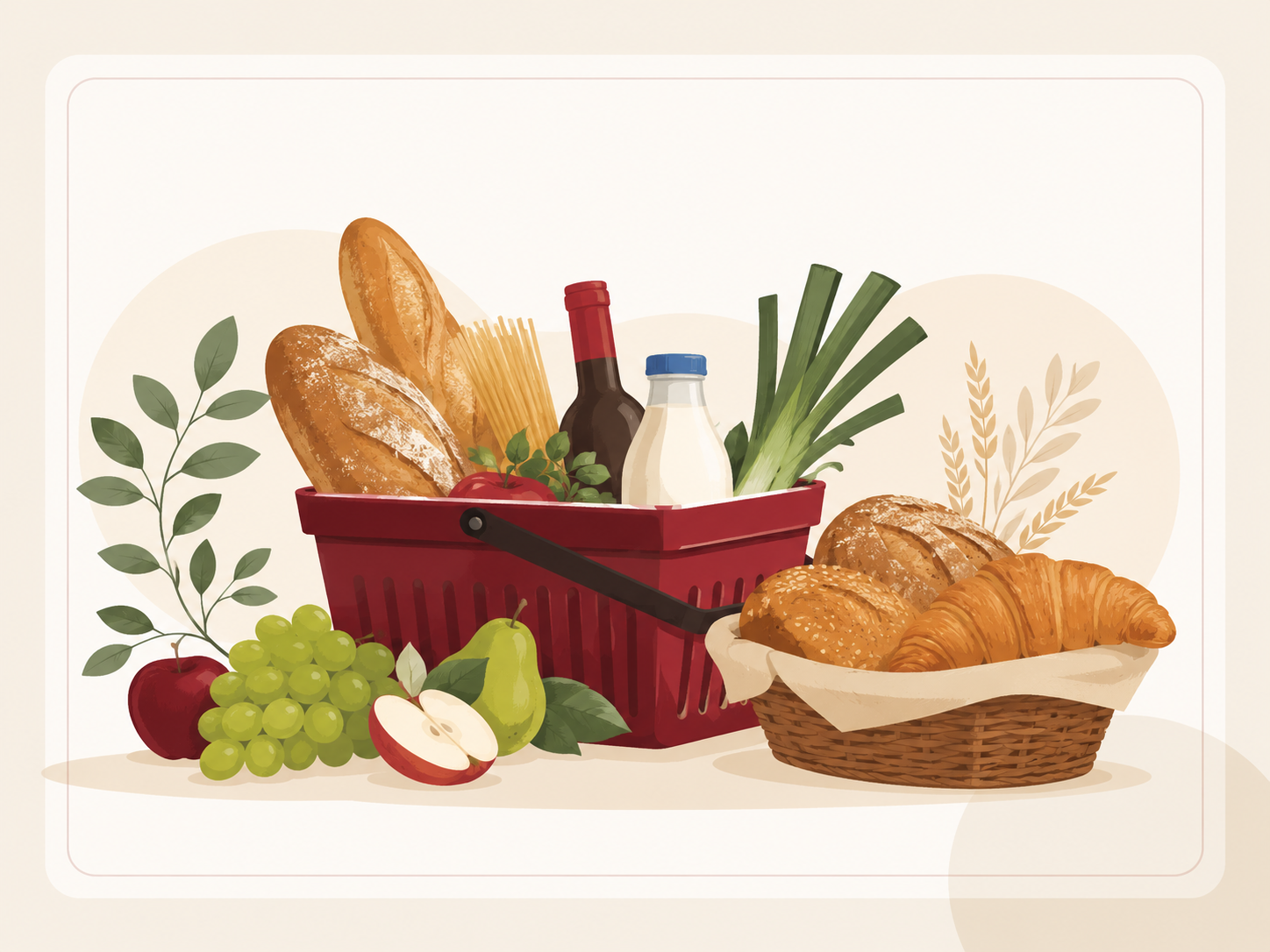 Grafische Illustration Einkaufen
