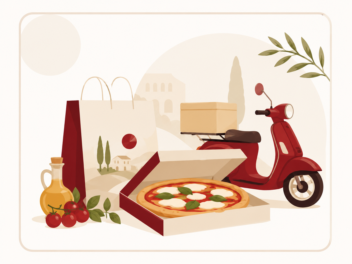 Grafische Illustration Lieferservice