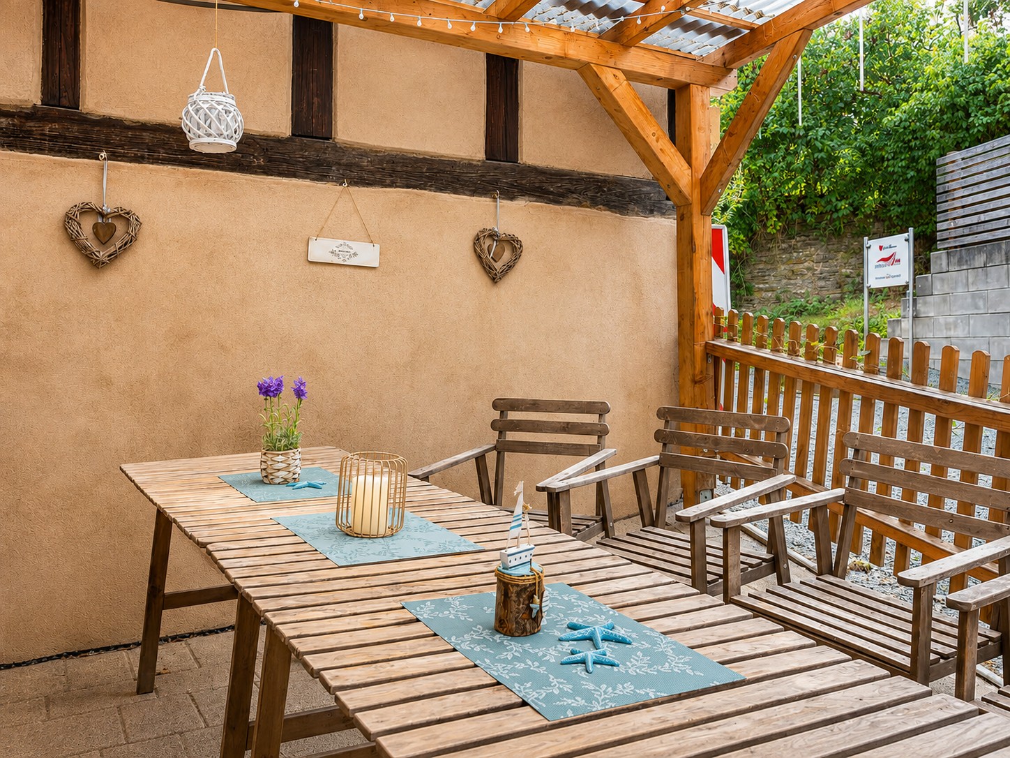 Sitzbereich im privaten Innenhof